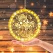 Christmas Decorative 3D Hanging Lights 2 PCS Christmas Window Light Hanging Lighted Window Decorations for Indoor Outdoor Windows Decorations (Snowman, Xmas Tree)