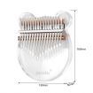 17 Key Kalimba Thumb Piano Finger Mbira Kids Adults Instrument Bear Shaped Transparent