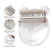 17 Key Kalimba Thumb Piano Finger Mbira Kids Adults Instrument Bear Shaped Transparent
