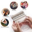 17 Key Kalimba Thumb Piano Finger Mbira Kids Adults Instrument Bear Shaped Transparent
