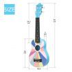 Melodic 21 inch Soprano Ukulele Instrument for Kids Adults Beginners Professionals Blue