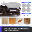 4 In 1 Cordless Electric Floor Mop Cleaner Polisher Sweeper Washer with Microfiber Pads for Wood Marble Tile