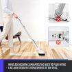 4 In 1 Cordless Electric Floor Mop Cleaner Polisher Sweeper Washer with Microfiber Pads for Wood Marble Tile