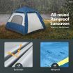 4 Person Instant Pop Up Camping Family Tent Beach Shade 240x240x156cm Blue and White