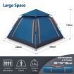 4 Person Instant Pop Up Beach Shade Camping Family Tent Shelter 240x240x156cm Blue