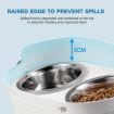 AFP Double Dog Bowls Elevated Food Water Feeder Dispenser Height Angle Adjustable Stainless Steel