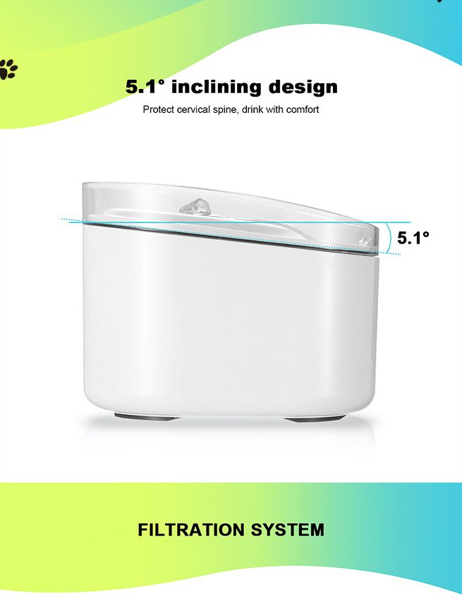 AFP 3L Automatic Pet Dog Cat Drinking Water Fountain Feeder with 3