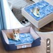 Pet Cooling Mat Dog Pad Cool Gel Cat Bed for Crate Bed Sofa Kennel M Size