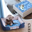 Pet Cooling Mat Dog Pad Cool Gel Cat Bed for Crate Bed Sofa Kennel L Size