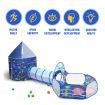 3-In-1 Kids Play Tent House Baby Crawl Tunnel Ball Pit with Basketball Hoop