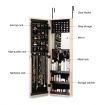 Wooden Mirror Jewellery Display Case Cabinet Box Door Wall Mounted Makeup Storage Organiser Oak