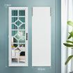 Wall Mounted Mirror Jewellery Cabinet Box Display Case Organiser Armoire Earrings Necklace Rings Holder 110cm