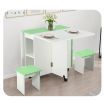 Multifunctional 5-Piece Wooden Folding Table and Chair Set Modern Home Furniture