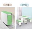 Multifunctional 5-Piece Wooden Folding Table and Chair Set Modern Home Furniture