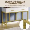 Hollywood Mirror Makeup Vanity Dressing Table 9 LED Lights 4 Drawers for Bedroom White and Gold