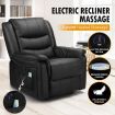 8-Point Heated Vibrating Massage Chair Electric Recliner Armchair Lounge Sofa with USB Charge Port
