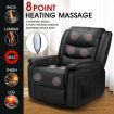 8-Point Heated Vibrating Massage Chair Electric Recliner Armchair Lounge Sofa with USB Charge Port