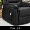 8-Point Heated Vibrating Massage Chair Electric Recliner Armchair Lounge Sofa with USB Charge Port