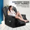 8-Point Heated Vibrating Massage Chair Electric Recliner Armchair Lounge Sofa with USB Charge Port