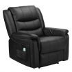 8-Point Heated Vibrating Massage Chair Electric Recliner Armchair Lounge Sofa with USB Charge Port