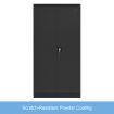 185cm Steel Filing Cabinet Office Home Stationary Lockable Storage Cupboard 2 Door 4 Shelves