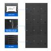 12 Doors Steel Locker Gym Office School Home Stationary Storage Cabinet Black