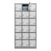 18 Doors Metal Steel Locker Gym Office School Home Stationary Storage Cabinet White