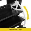 Black Wooden Shoe Cabinet Rack Shelf Organiser w/3 Drawers 45 Pairs Shoes Storage