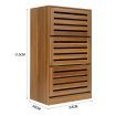 Oak Shoe Cabinet Rack Wooden Shelf Organiser w/3 Drawers 45 Pairs Shoes Storage