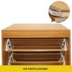 Oak Shoe Cabinet Rack Wooden Shelf Organiser w/3 Drawers 45 Pairs Shoes Storage