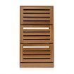 Oak Shoe Cabinet Rack Wooden Shelf Organiser w/3 Drawers 45 Pairs Shoes Storage