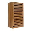 Oak Shoe Cabinet Rack Wooden Shelf Organiser w/3 Drawers 45 Pairs Shoes Storage
