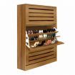 Oak Shoe Cabinet Rack Wooden Shelf Organiser w/3 Drawers 45 Pairs Shoes Storage