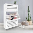 45 Pair Wood Shoe Storage Cabinet 3 Door Shoe Organizer Rack