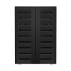 4 Tier Wooden Shoe Storage Cabinet Shoe Rack Shelf Organiser for 20 Pairs Shoes Black