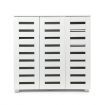 4 Tier Wooden Shoe Storage Cabinet Shoe Rack Shelf Organiser for 30 Pairs Shoes White