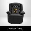 Luxury Armchair Lounge Recliner Chair Leather Reclining Chair Black