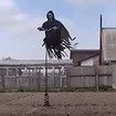 Scream Scare Crow Halloween Scarecrow Scarecrow Hanging Scary Screaming Scarecrow Decoration Outside The Courtyard
