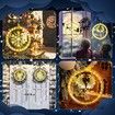 Christmas Decorative 3D Hanging Lights 2 PCS Christmas Window Light Hanging Lighted Window Decorations for Indoor Outdoor Windows Decorations (Elk, Snowflake)