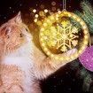 Christmas Decorative 3D Hanging Lights 2 PCS Christmas Window Light Hanging Lighted Window Decorations for Indoor Outdoor Windows Decorations (Elk, Snowflake)