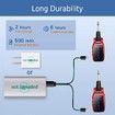 UHF Wireless Guitar Transmitter Receiver with HD LED Screen for Electric Guitar Bass Musical Instruments  Red