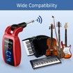 UHF Wireless Guitar Transmitter Receiver with HD LED Screen for Electric Guitar Bass Musical Instruments  Red