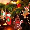 43pcs Gingerbread Man Pirates Ornaments for Christmas Tree Decorations Hanging