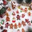43pcs Gingerbread Man Pirates Ornaments for Christmas Tree Decorations Hanging