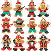 43pcs Gingerbread Man Pirates Ornaments for Christmas Tree Decorations Hanging