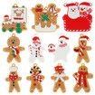 43pcs Gingerbread Man Pirates Ornaments for Christmas Tree Decorations Hanging