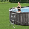 Bestway Oval Above Ground Swimming Pool Portable Backyard Outdoor Pool Set with Filter Pump 6.10x3.66x1.22m