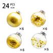 24 x 6cm Balls Decoration Party Ornaments Christmas Tree Balls Col Gold