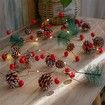 20 LED Christmas Garland String Lights Pine Cone Led String 2m