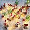20 LED Christmas Garland String Lights Pine Cone Led String 2m